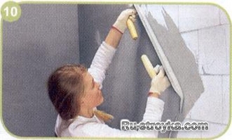 Как подготовить неровные стены и потолки во влажных помещениях под покраску.